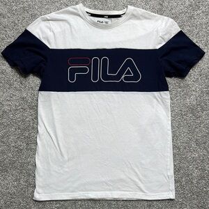Fila Blue and White Short Sleeve Tee
